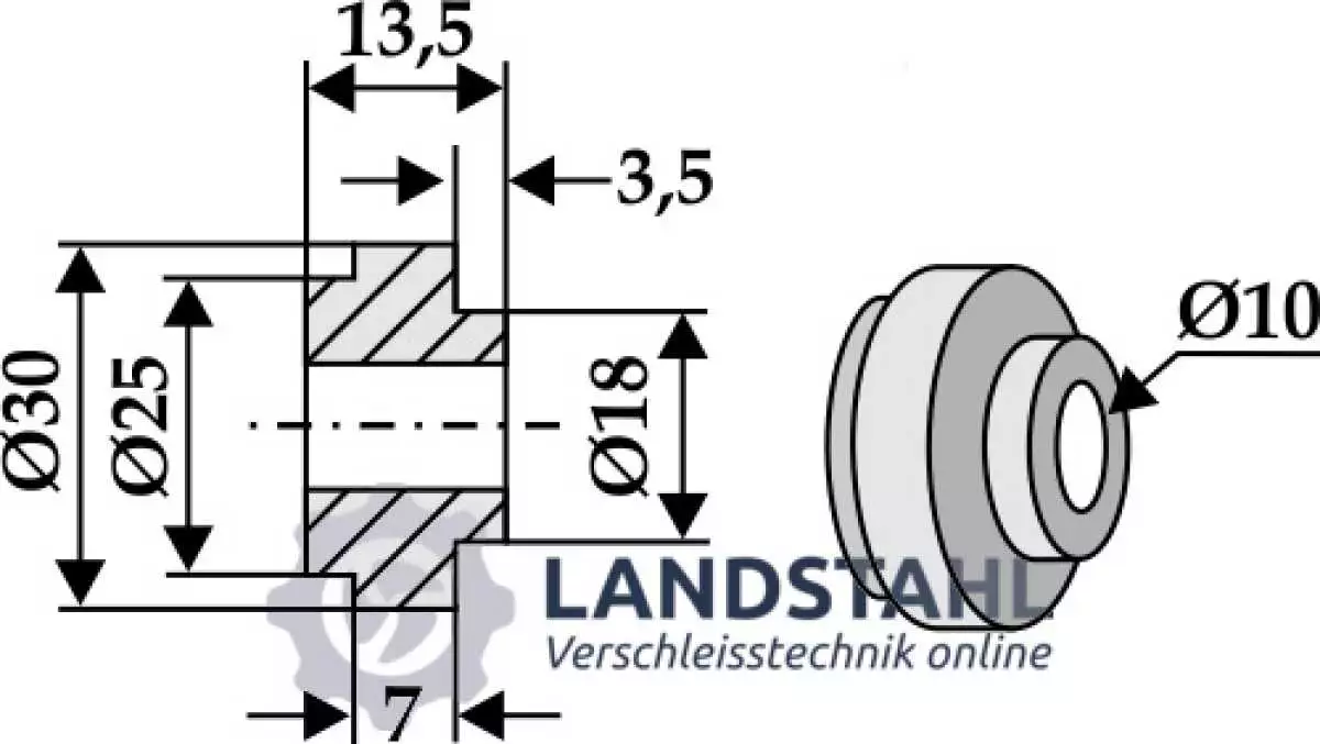Buchse für Strohhäcksler-Messer